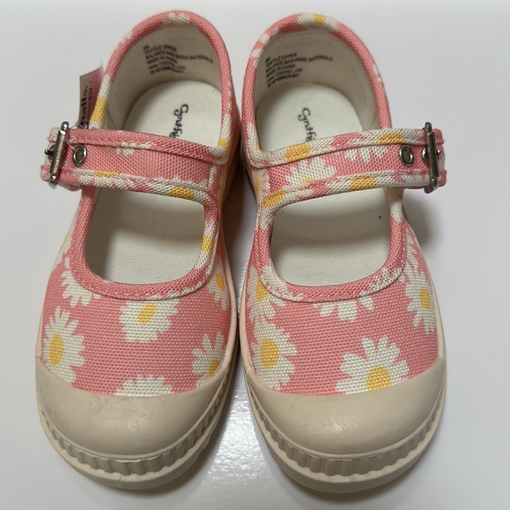 Cynthia Rowley Toddler Girls Mary Jane Shoes Size 9T Color Pink/Daises